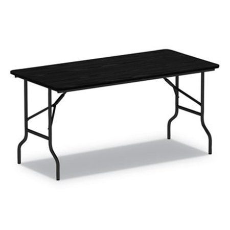 FINE-LINE 48 x 24 in. Wood Folding Table, Black FI2659551
